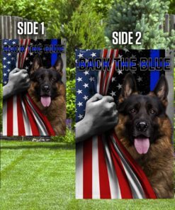 german shepherd back the blue flag 4363