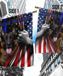 german shepherd back the blue flag 8640