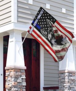 german shepherd honor serve protect flag 6382