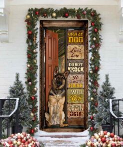german shepherd door cover 6591