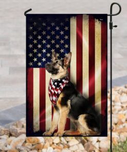 german shepherd american flag 1289