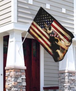 german shepherd american flag 2660