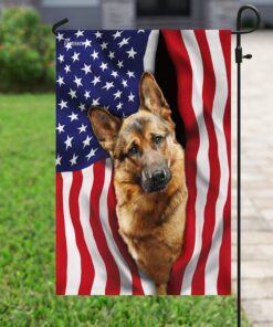 german shepherd american flag 2872