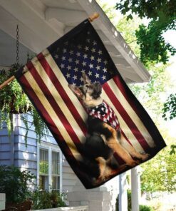 german shepherd american flag 3280