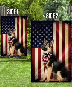 german shepherd american flag 3784