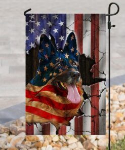 german shepherd american flag 4044