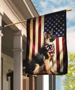 german shepherd american flag 5744