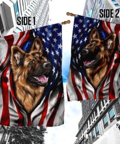 german shepherd american flag 6034