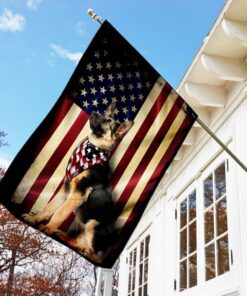 german shepherd american flag 6786