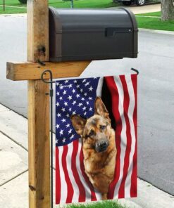 german shepherd american flag 6841