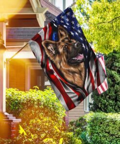 german shepherd american flag 7024