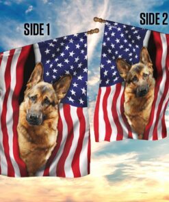 german shepherd american flag 7752