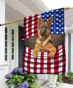 German Shepherd American Flag THB3647Fv5