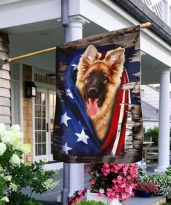 German Shepherd American Flag THH3143F