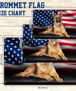 german shepherd american grommet flag qnn437gfc 1744