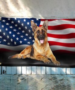 german shepherd american grommet flag qnn437gfc 6969
