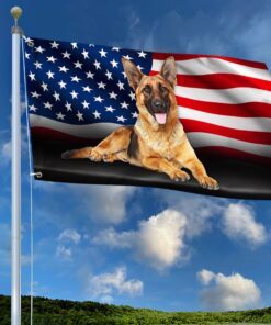 german shepherd american grommet flag qnn437gfc 8028