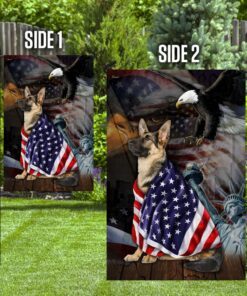 german shepherd american patriot flag 4813