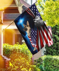 german shepherd american patriot flag 6822