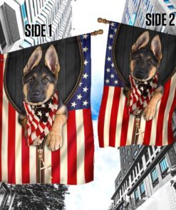 german shepherd american patriot flag thn3626f 6526