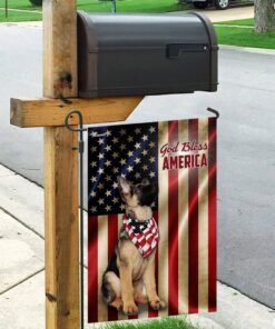 german shepherd american us flag 2124