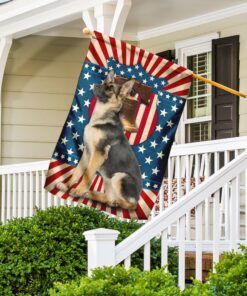 german shepherd american us flag 2531