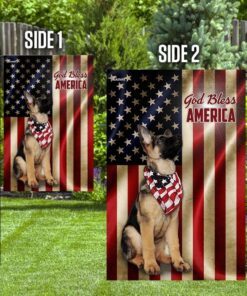 german shepherd american us flag 4255