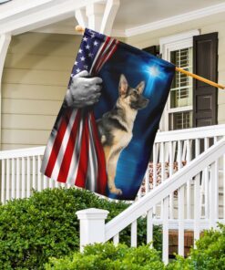 german shepherd american us flag 5363