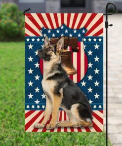 german shepherd american us flag 5523