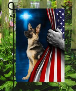 german shepherd american us flag 7481