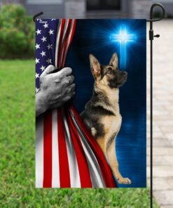 german shepherd american us flag 7661