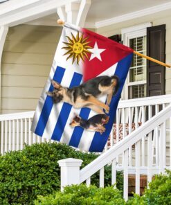 german shepherd and yorkie flag 4726