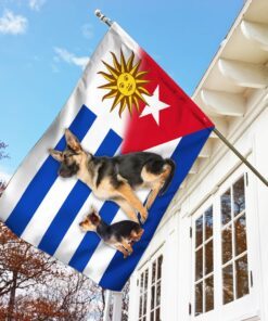 german shepherd and yorkie flag 6379