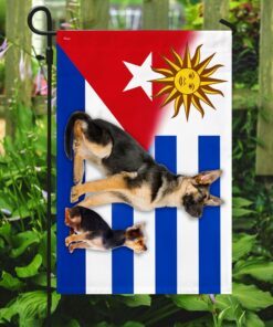 german shepherd and yorkie flag 7244