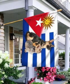 German Shepherd And Yorkie Flag ANL109Fv1 Flag