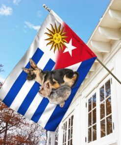 german shepherd and yorkie flag anl109fv1 flag 6577