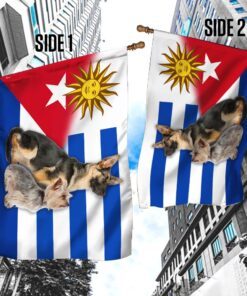 german shepherd and yorkie flag anl109fv1 flag 7416