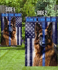 german shepherd back the blue flag 4159
