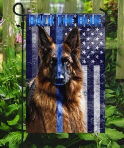 german shepherd back the blue flag 6382