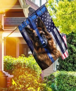 german shepherd back the blue flag 8370