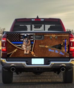 German Shepherd Back The Blue Truck Tailgate Decal Sticker Wrap