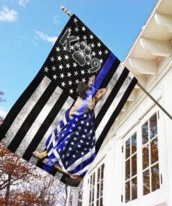 german shepherd blue line flag thb3224f 4021