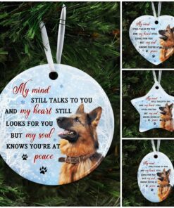 german shepherd ceramic ornament 2273