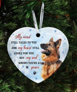 german shepherd ceramic ornament 3047