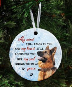 german shepherd ceramic ornament 3158