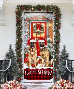 german shepherd christmas door cover 2701