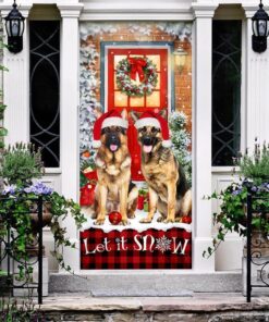 german shepherd christmas door cover 5228
