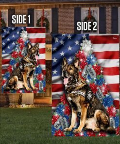 german shepherd christmas flag tree ntb396f 1291