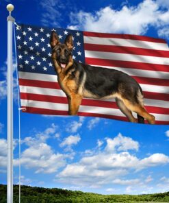 german shepherd dog grommet flag qnv04gf 7976