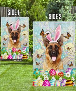 german shepherd dog happy easter flag 4672